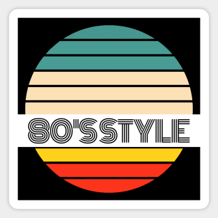 Retro 80’s Style Fashion and Decor (BLACK TEXT) Magnet